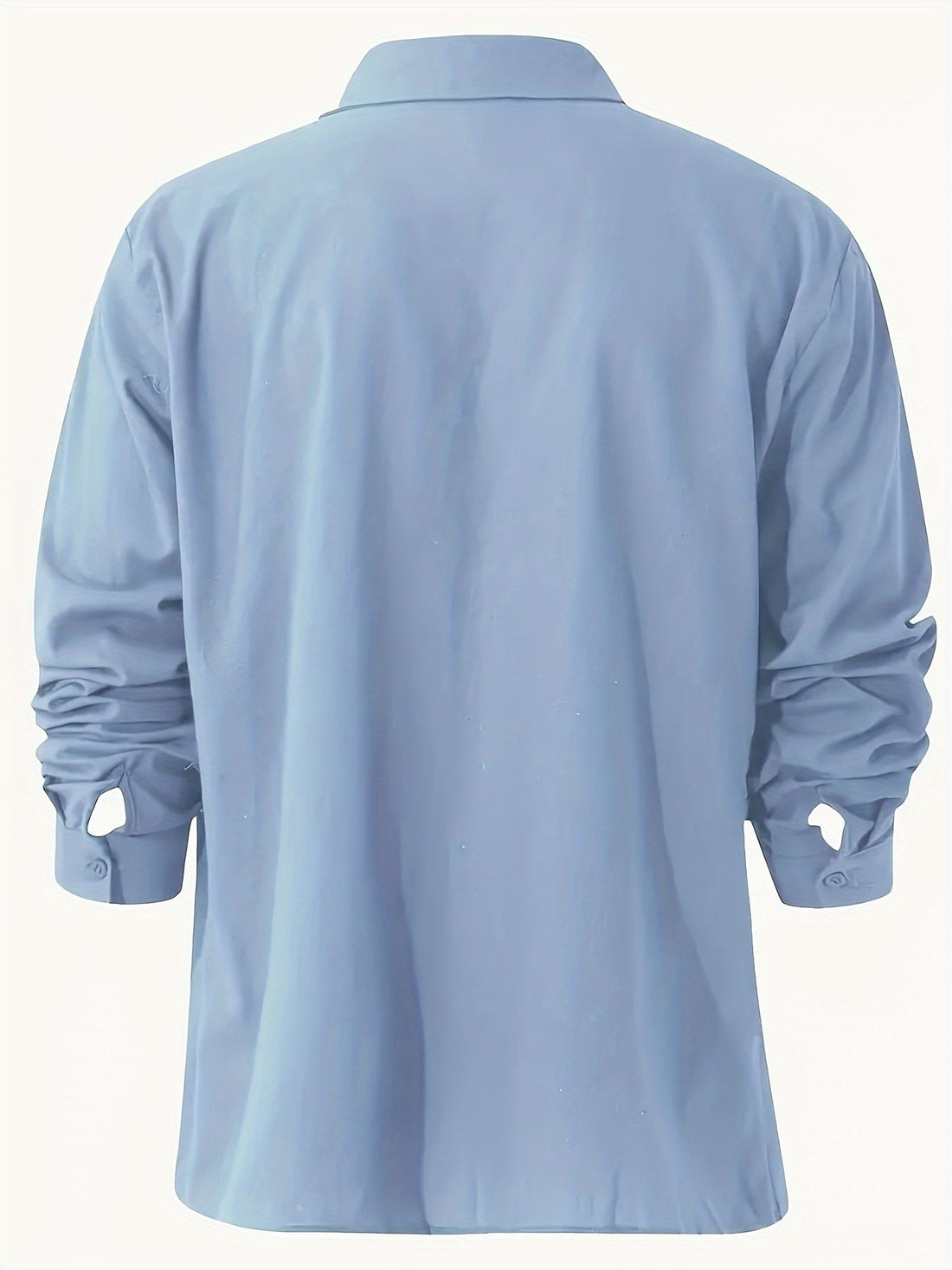 Light blue button-up shirt on a white background