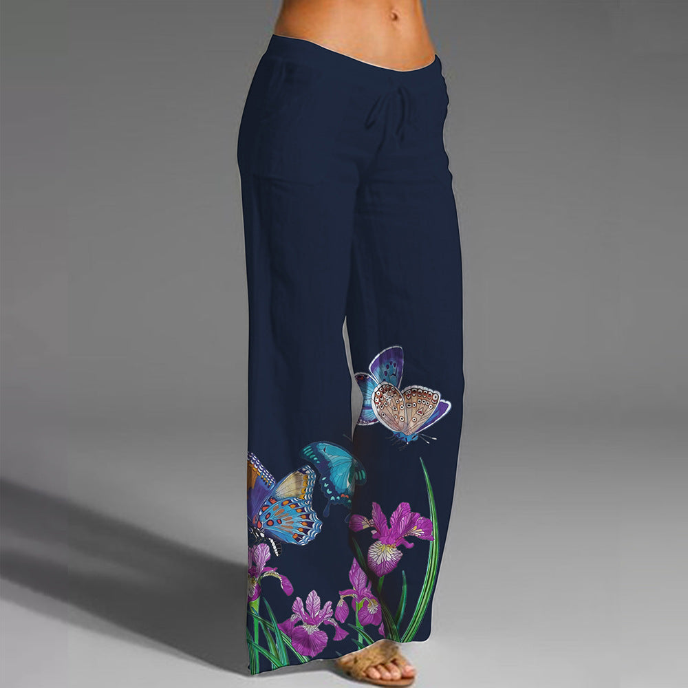 Wide Leg Yoga Pants Women's Loose 3D Digital Printing Loose Trousers Straight-leg Pants - cas7m