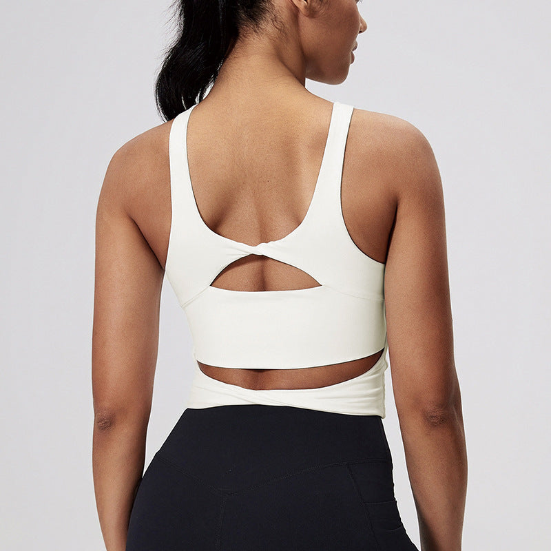 Nude-Feel Cross-Back Sports Bra For Women - cas7m
