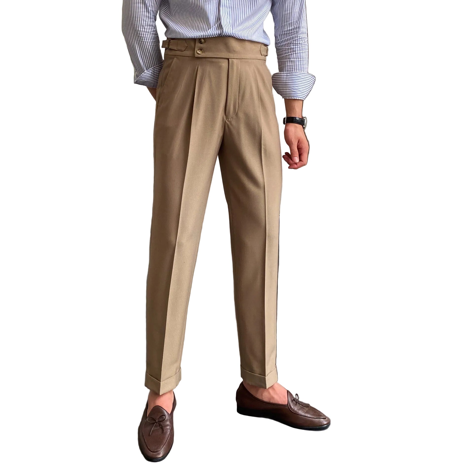 New Men's Naples High Waist Drooping Straight Autumn Leisure Pants - cas7m