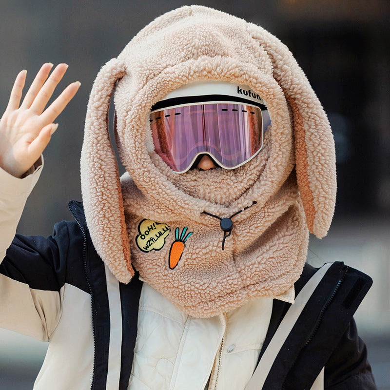 Korean Style Mask Hat Scarf Integrated - cas7m