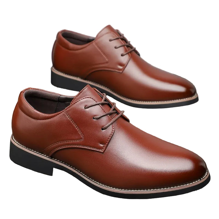 Plus Size Business Formal Wear Black Leather Shoes For Men - cas7m