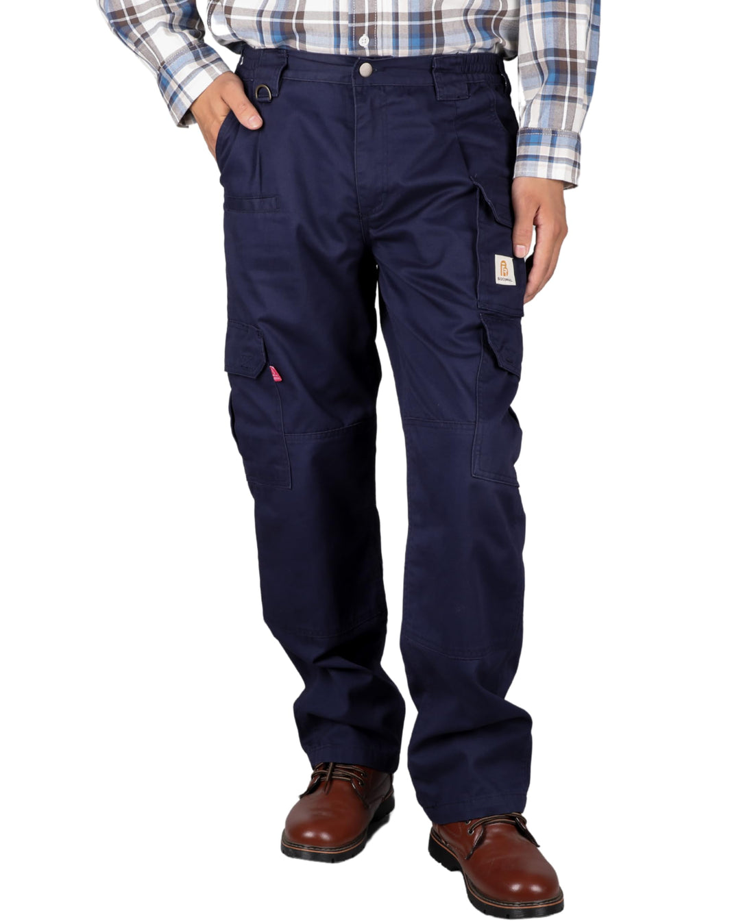 BOCOMAL Men's FR Cargo Trousers - Fire Safe, Navy, 10 Pockets