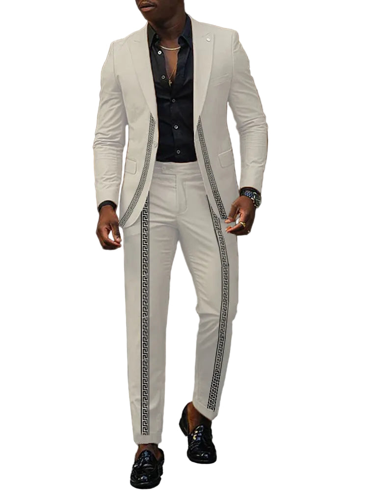 Mens New Autumn Slim-Fit Two-Piece Suit - cas7m