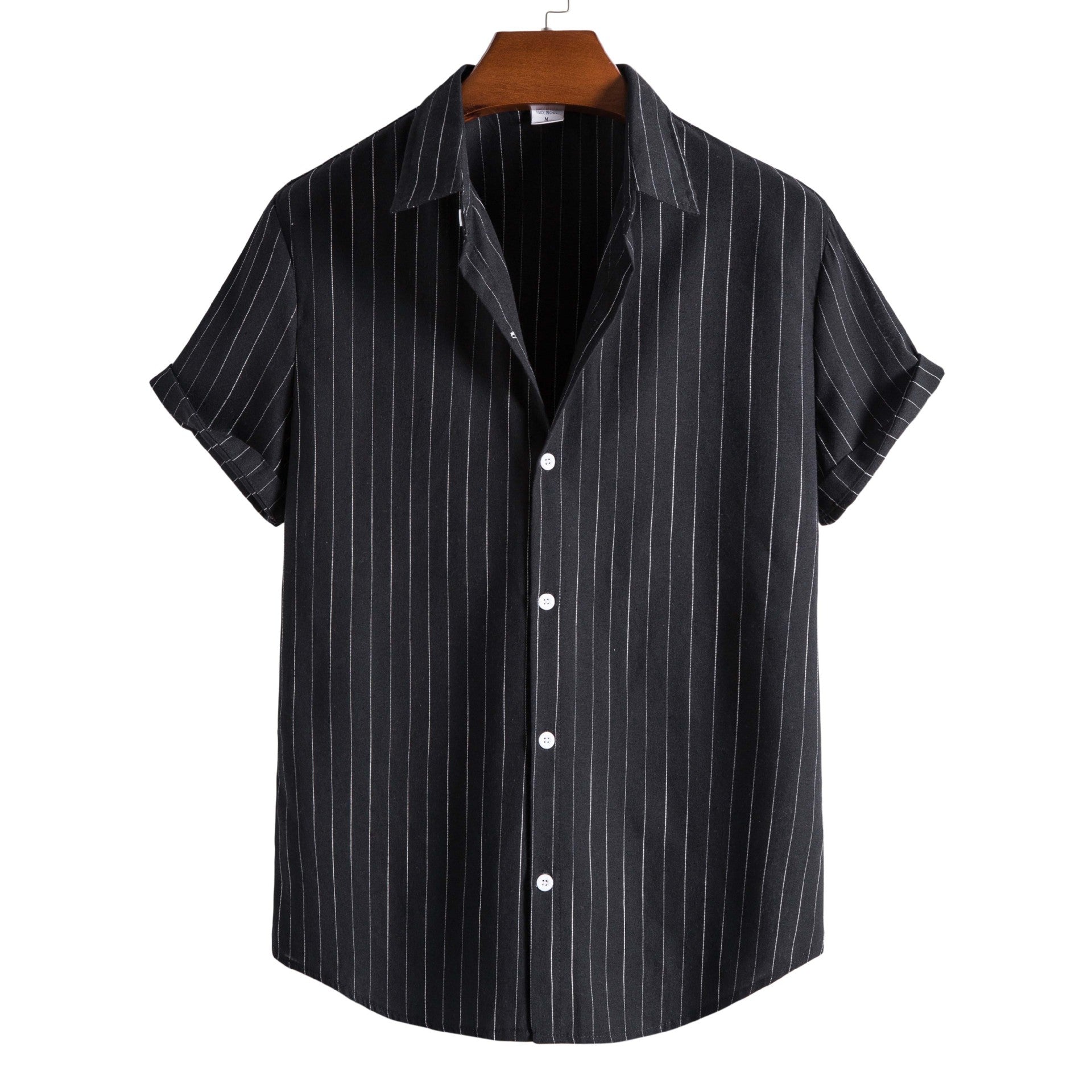 Casual Striped Short-sleeved Shirt For Men - cas7m