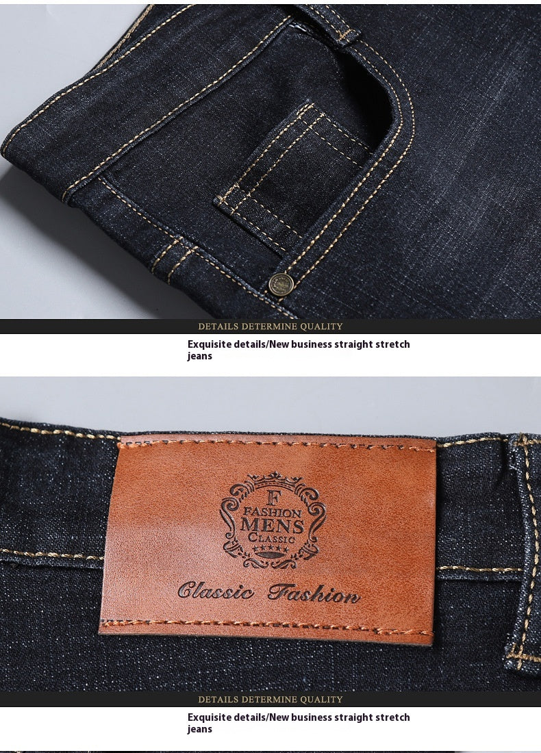 Autumn Thick Jeans Men's Loose Straight - cas7m