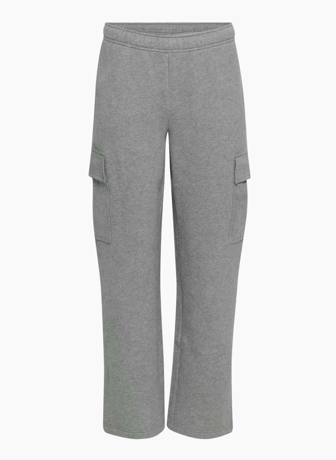 Elastic-waist High Waist Wide-leg Ankle-length Pants - cas7m