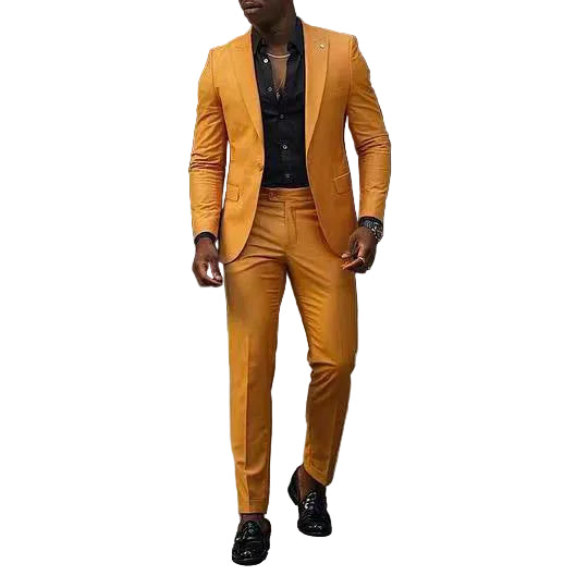 Mens New Autumn Slim-Fit Two-Piece Suit - cas7m