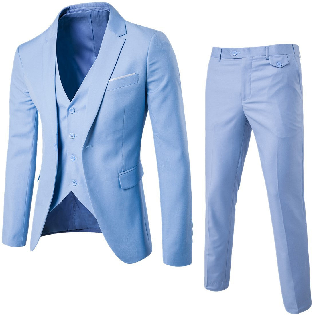 Suit Set Three-piece Set Slim-fit Korean Formal Wear - cas7m