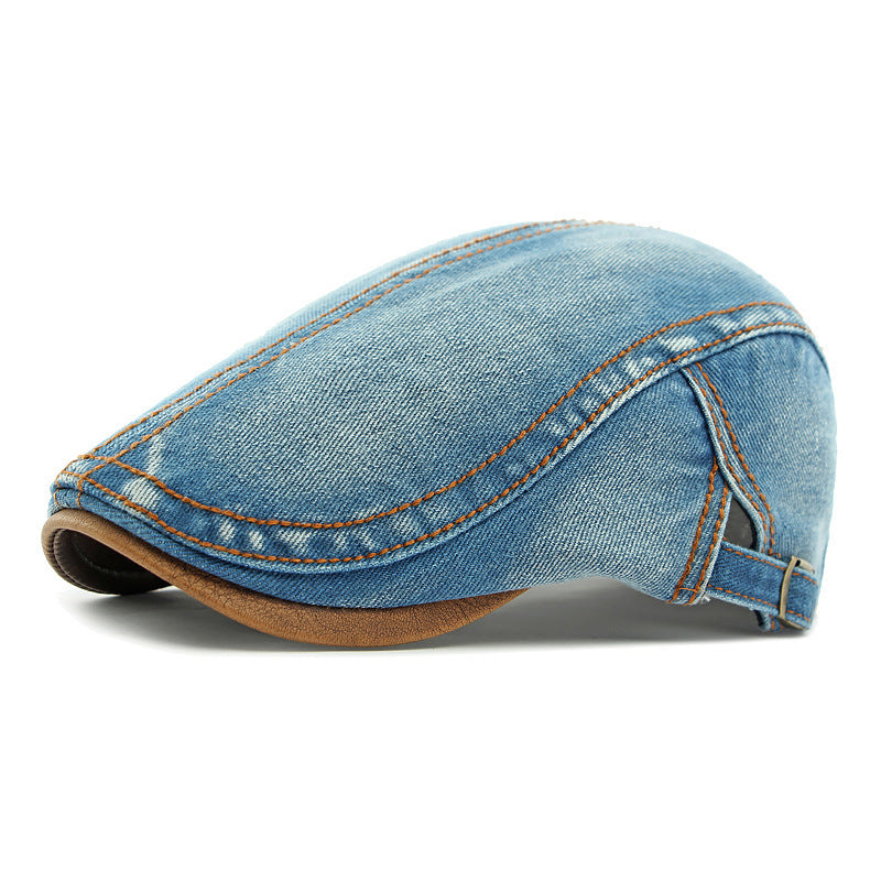 Washed Denim Hat Korean Fashion Women's Fashion Beret - cas7m