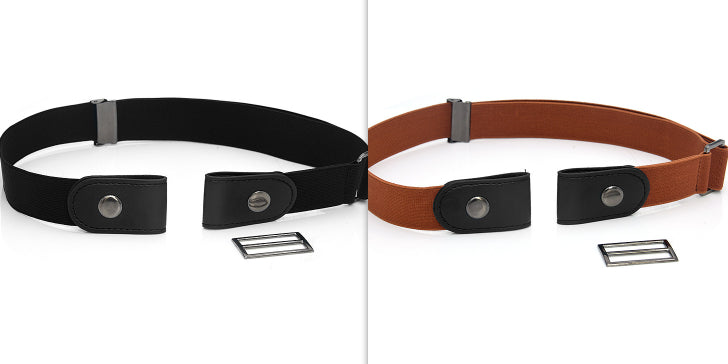 New Slim Elastic Invisible Belt Simple Lazy Belt Fat Elastic Leather - cas7m