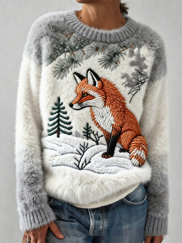 3D Digital Printed Flannel Sweatshirt Women - cas7m