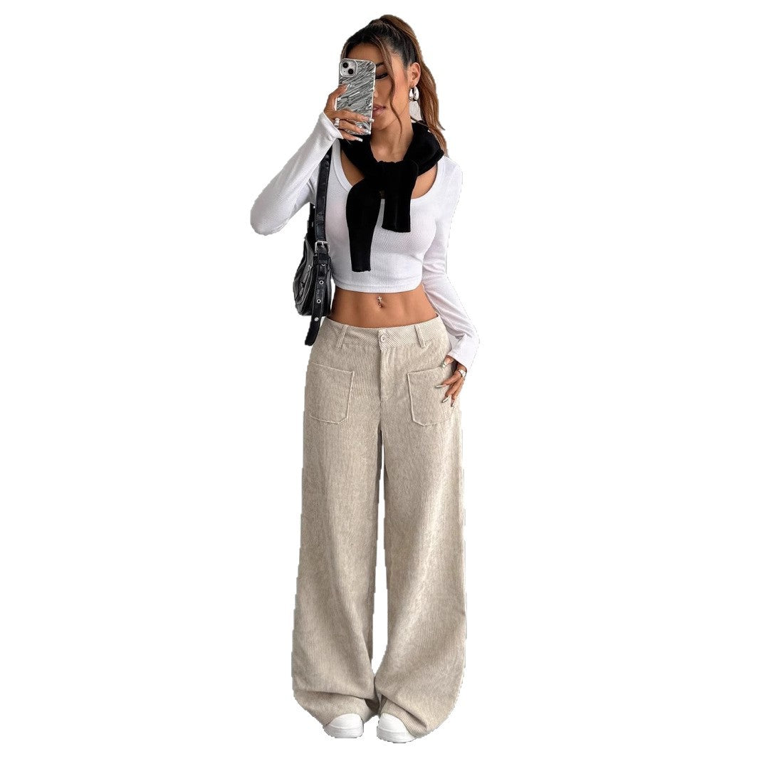Corduroy Pants Women's Loose Fashion Casual Pants - cas7m