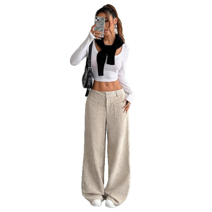 Corduroy Pants Women's Loose Fashion Casual Pants - cas7m