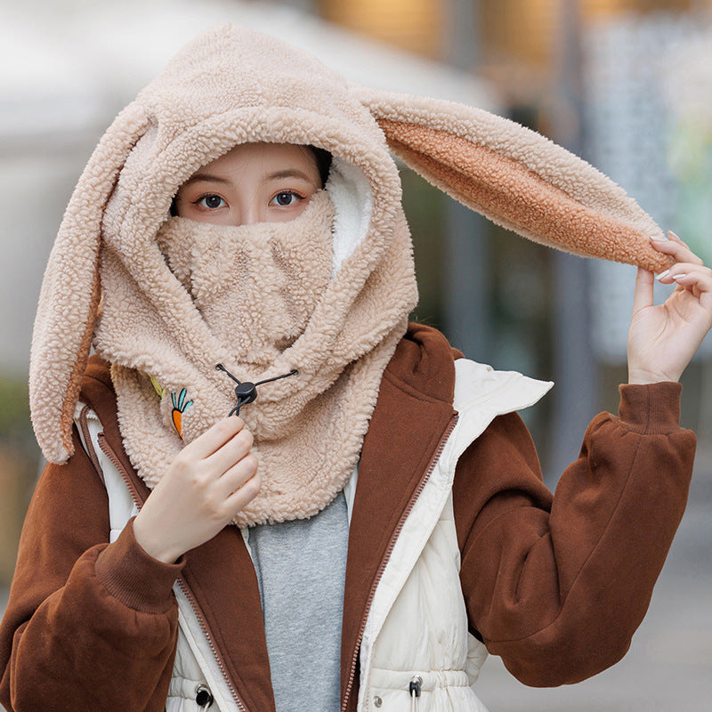 Korean Style Mask Hat Scarf Integrated - cas7m