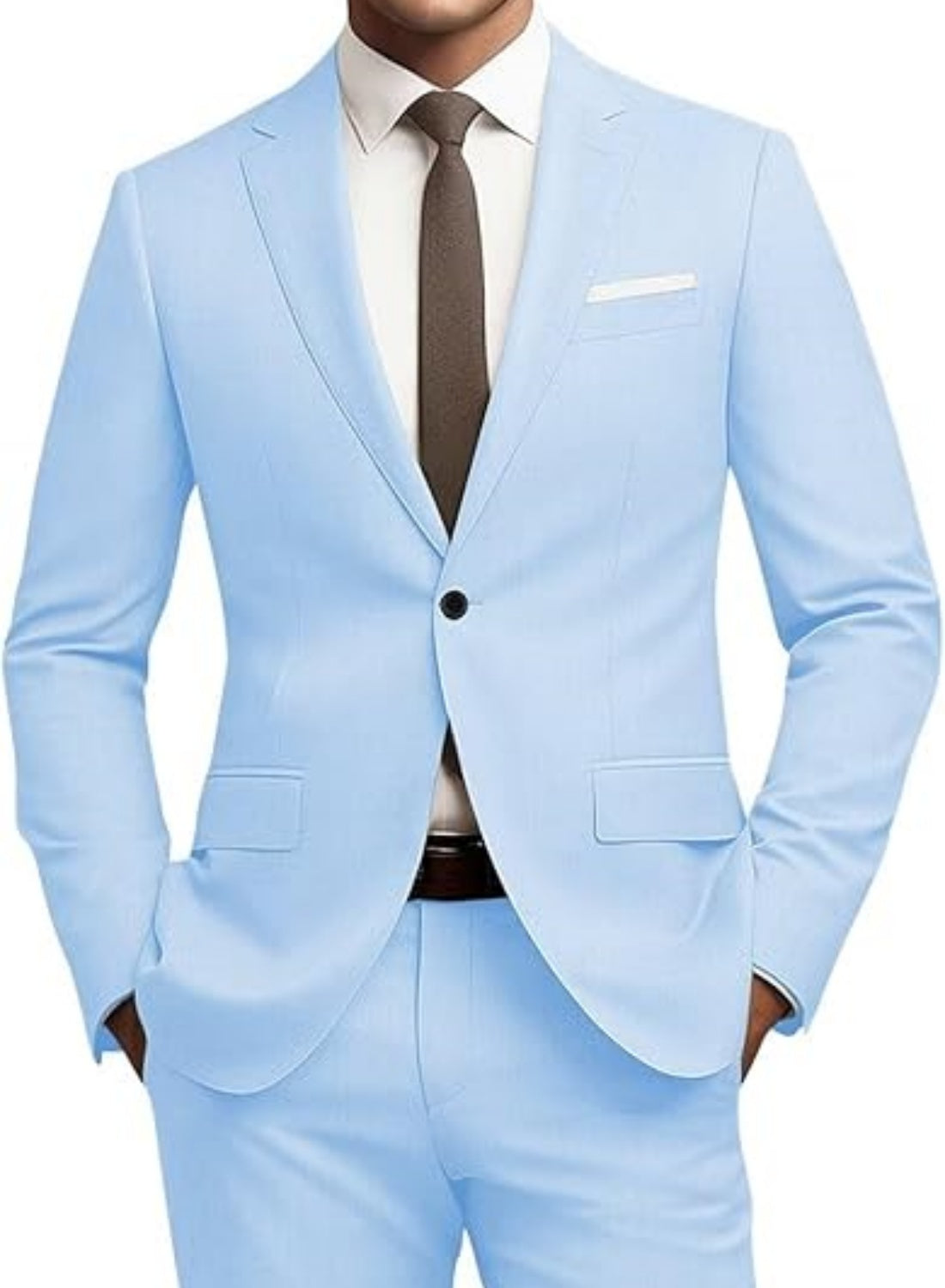 Men's Business Formal Suit Set - All Season Slim Fit - cas7m