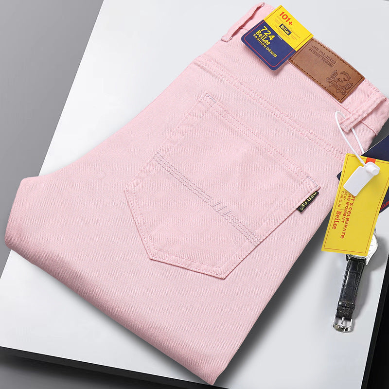 Men Fashion Brands Stretch Slim Fit Skinny Pants - cas7m