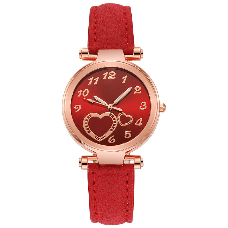 Women's Retro Love Watch Jewelry Set - cas7m