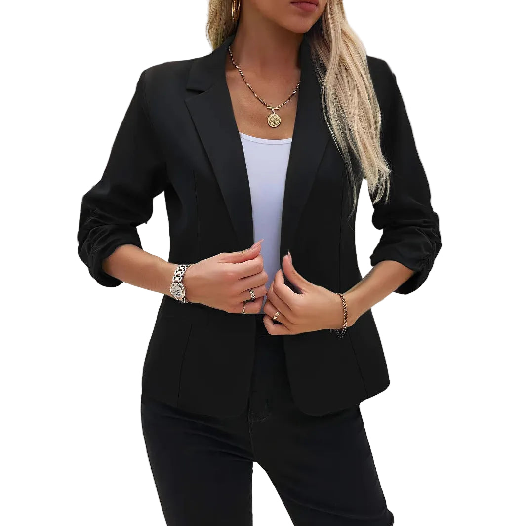 Women's Business Suit Jacket 34 Sleeve Business Casual Jacket - cas7m