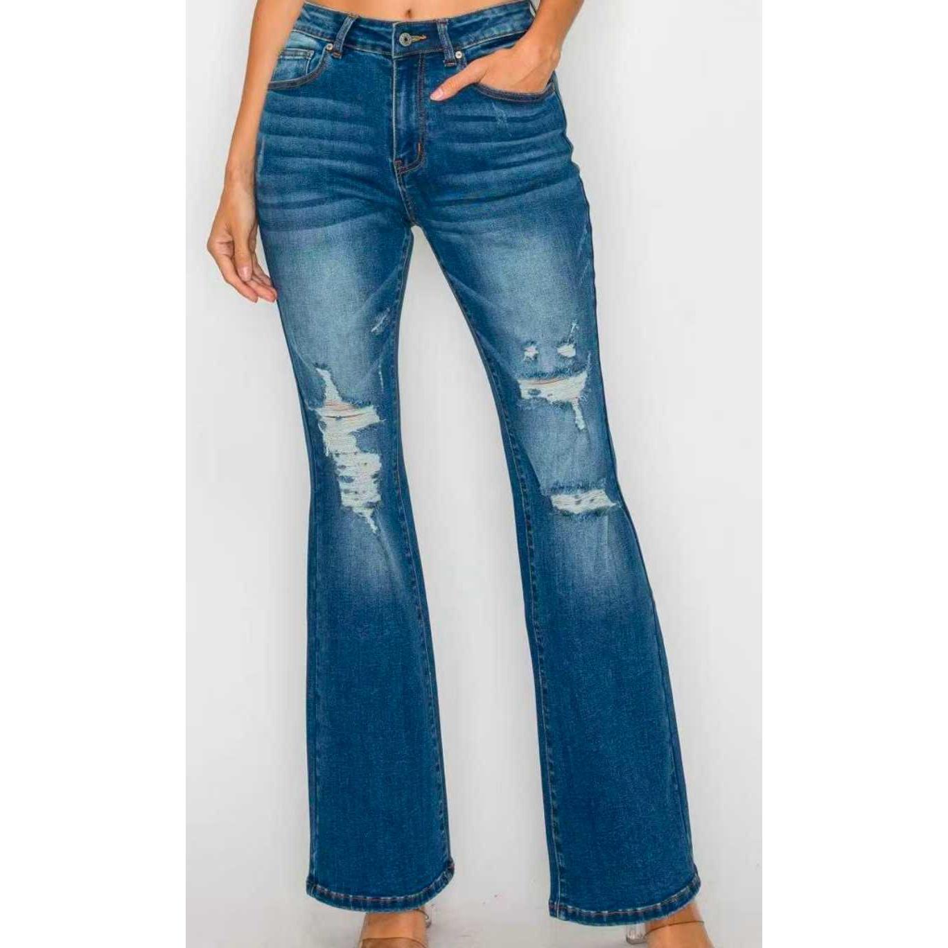 Ankle Length Jeans For Women High Waist Skinny Slim Fit Denim Pants Casual Comfortable Stretchable - cas7m