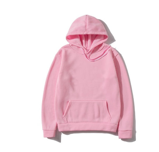 Cotton Fleece Solid Color Hoodie Sweatshirt - cas7m