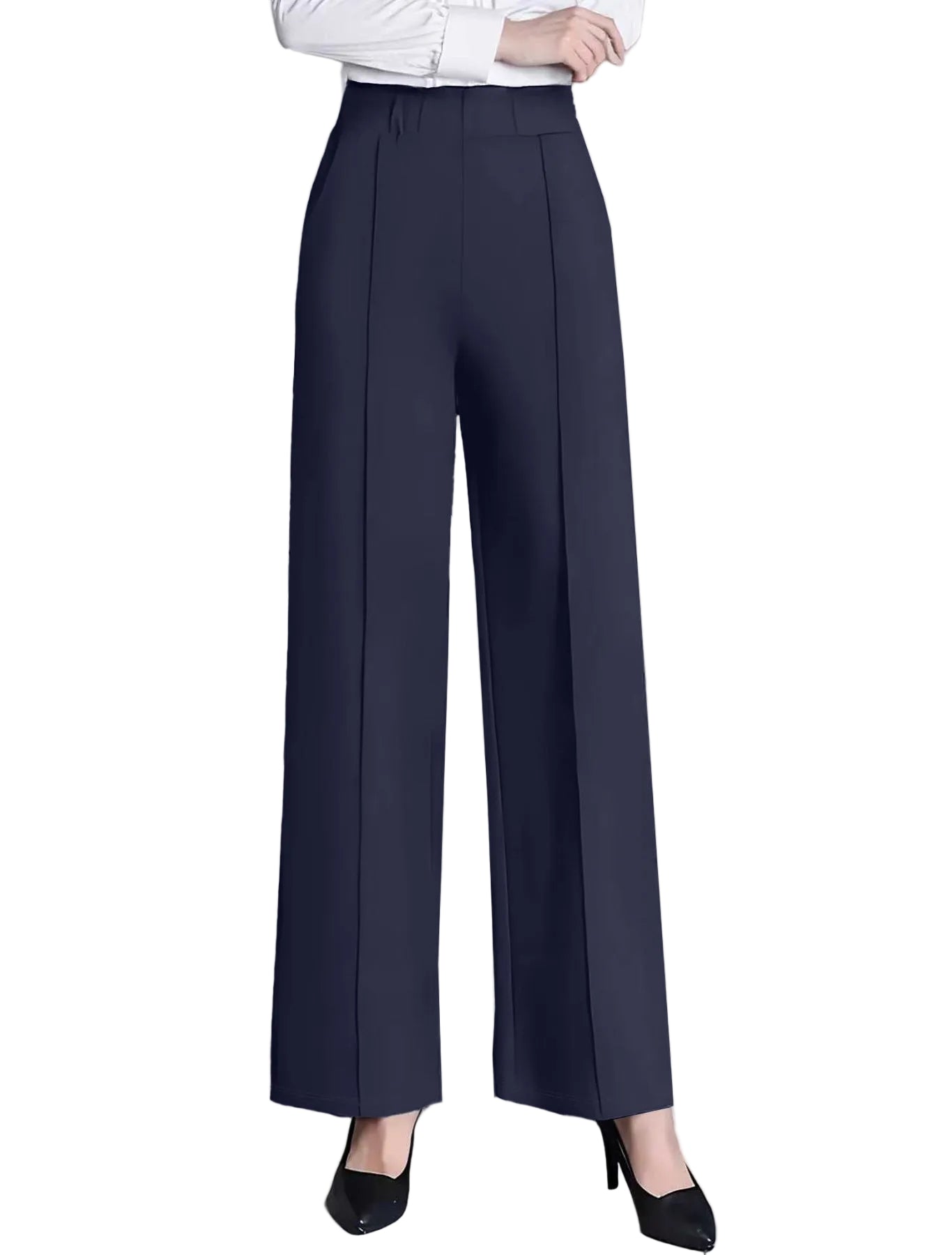 Elegant High Waist Wide Leg Pants: Chic Autumn Winter Essential - cas7m