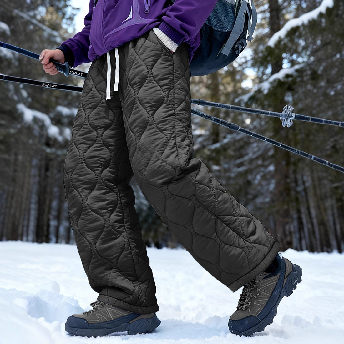 Thickened Fleece Warm Casual Pants Suitable For Daily Wear And Commuting - cas7m