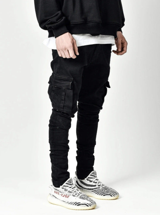 New Skinny Jeans With Side Pockets And Feet For Men - cas7m