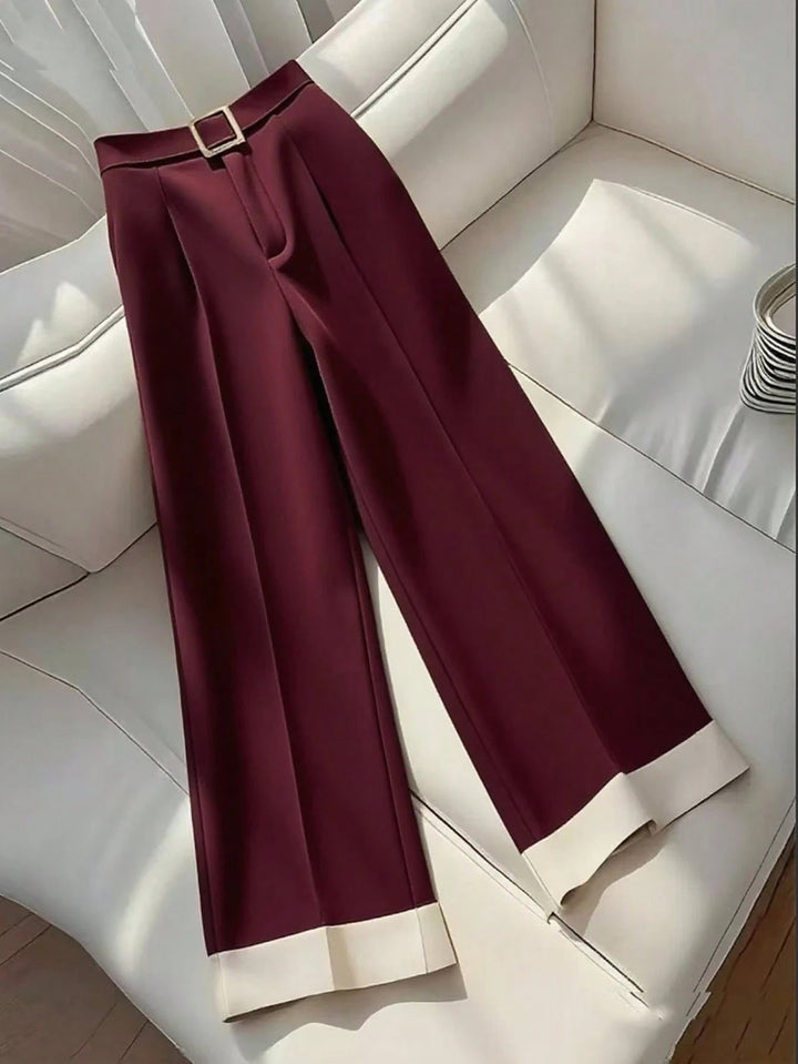 Retro Khaki Design Women's Autumn Casual Pants - cas7m