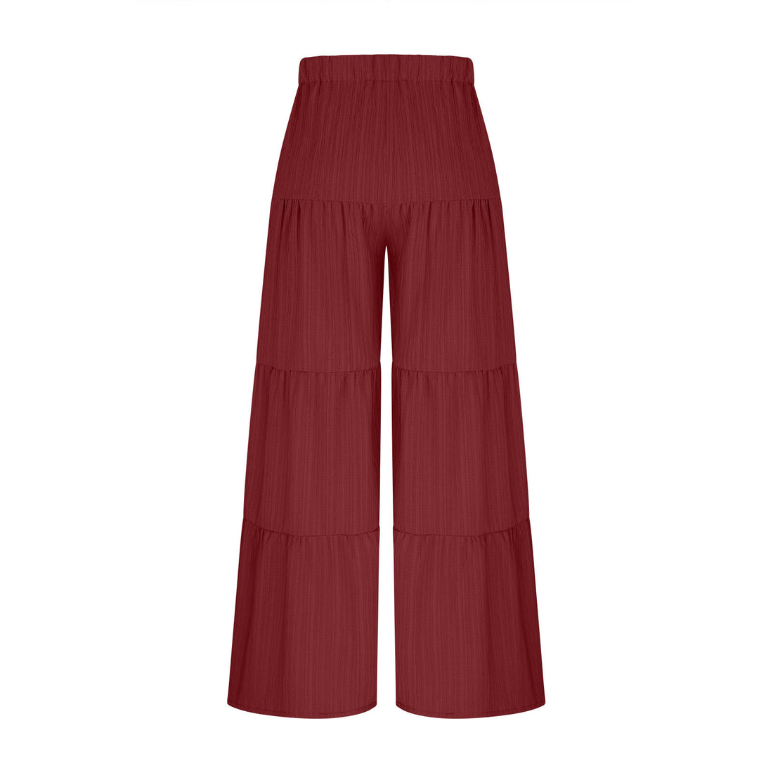 Pleated Elastic Waist Pants Female Wide-leg Casual Pants - cas7m