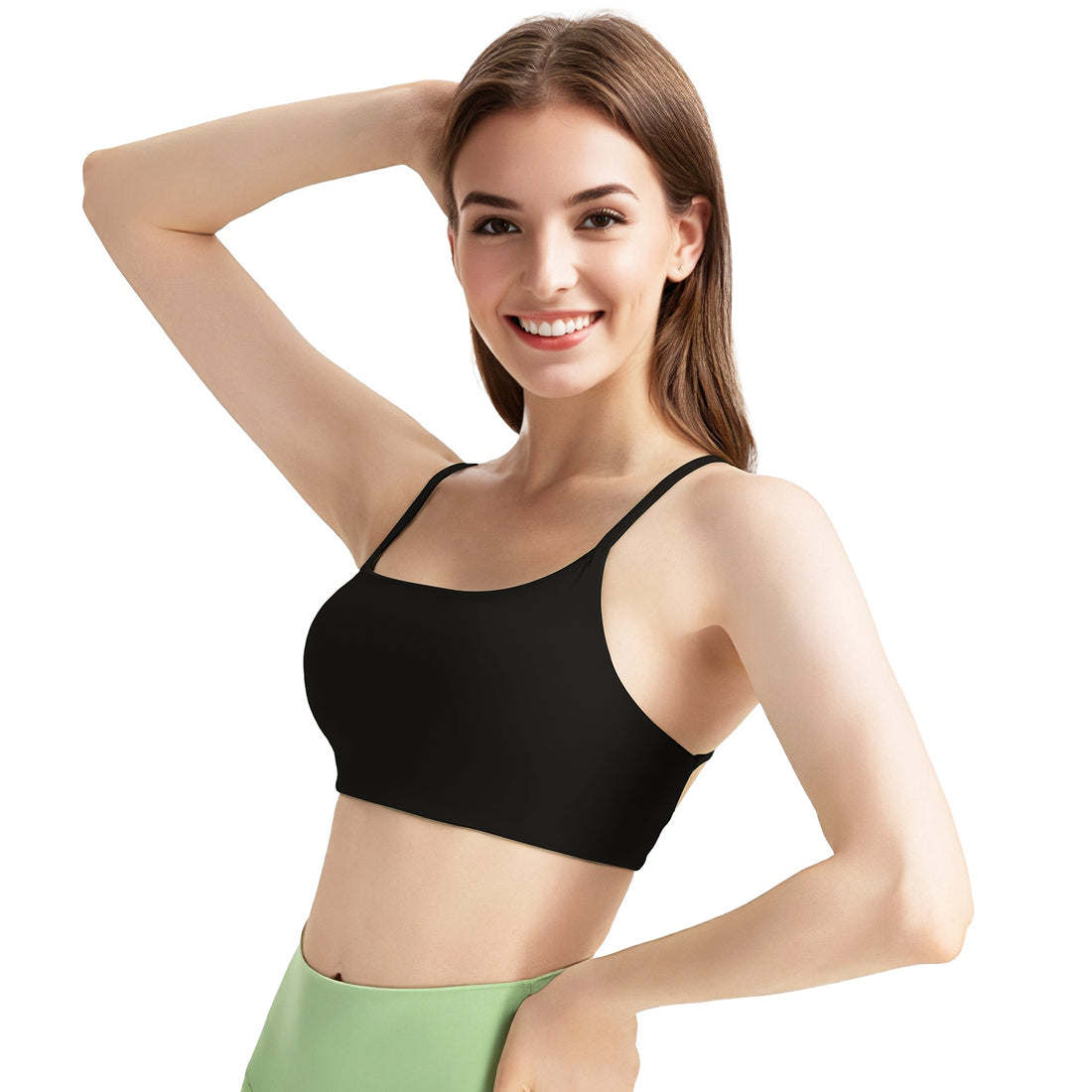 Strappy Cross Back Sports Bra: Breathable, Soft & Supportive - cas7m