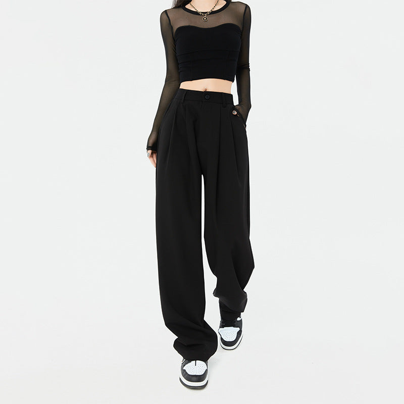 Hot Girl Fashionable Wide Leg Pants Women - cas7m