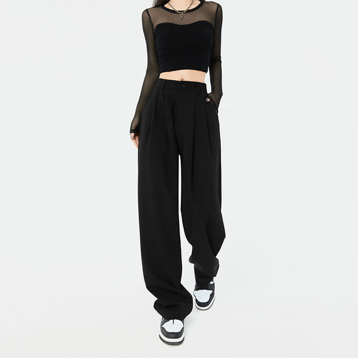 Hot Girl Fashionable Wide Leg Pants Women - cas7m