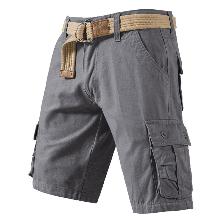 Men's Cotton Cargo Shorts - Summer Plus Size Overalls - cas7m