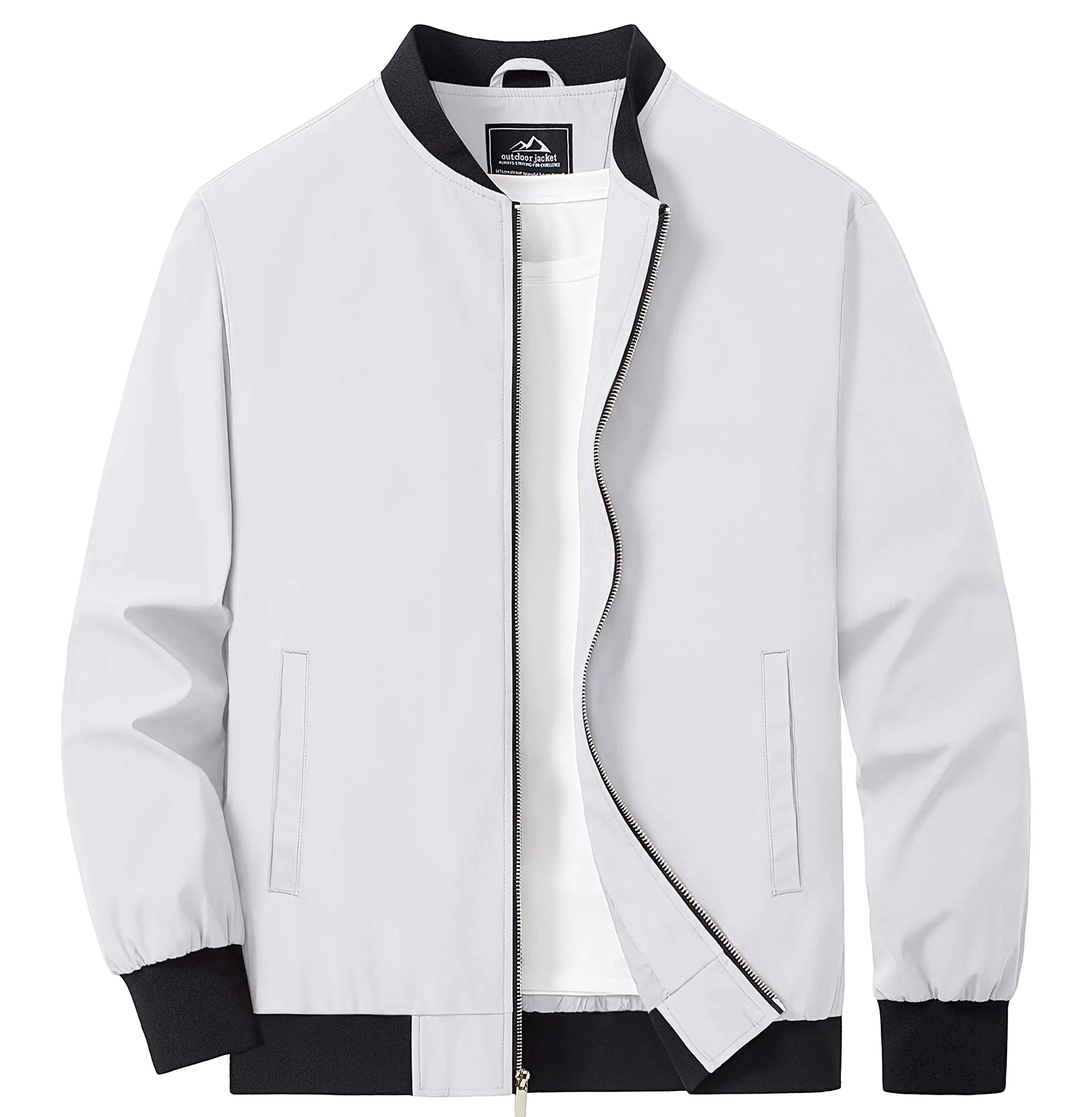MAGCOMSEN Men's Lightweight Bomber Jacket with Pockets