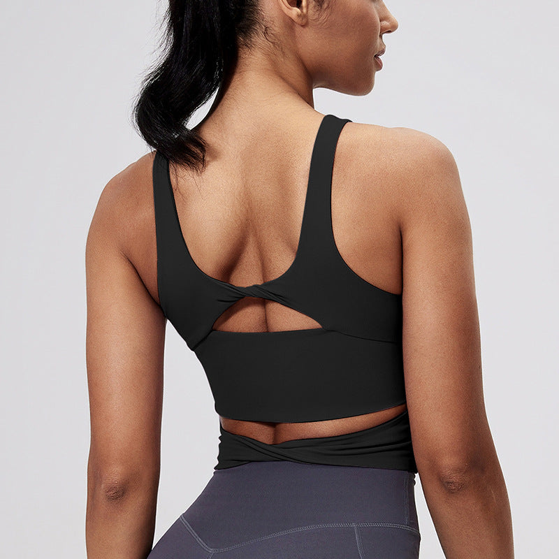 Nude-Feel Cross-Back Sports Bra For Women - cas7m
