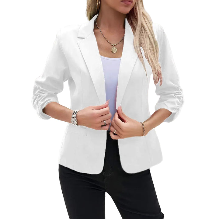 Women's Business Suit Jacket 34 Sleeve Business Casual Jacket - cas7m