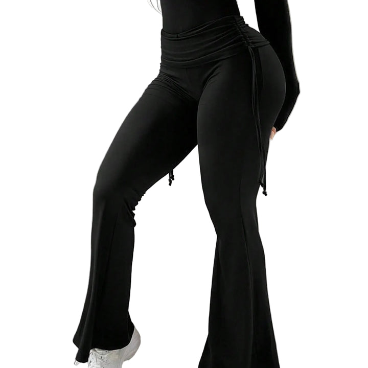Women's Casual Sports Style Flared Pants, Slimming And Versatile - cas7m
