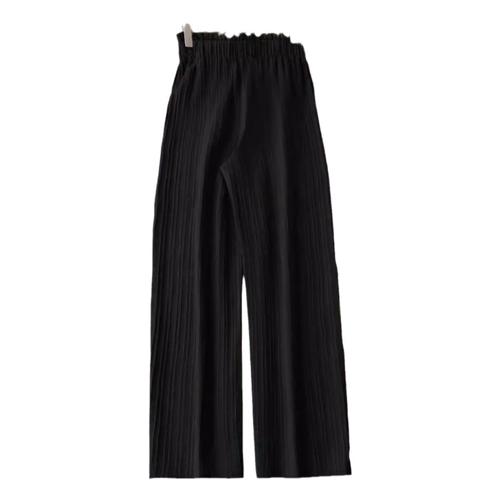Women's Solid Color Belt Casual Pants - cas7m