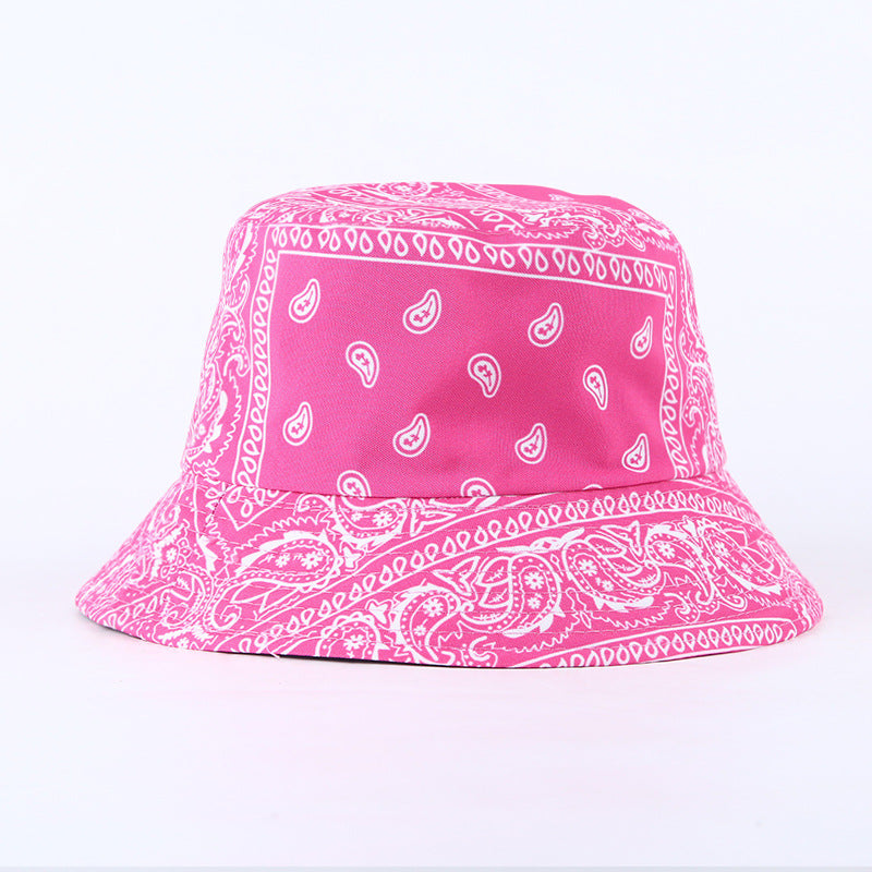 Unisex Cotton Polyester Grid Print Wide Brim Bucket Hat - cas7m